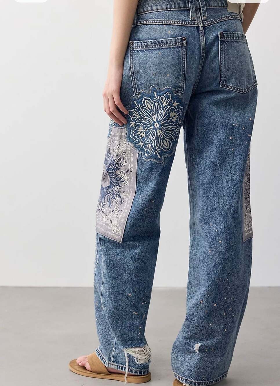 We The Free Reverie Patchwork Jeans Size 26 - Picture 3 of 4